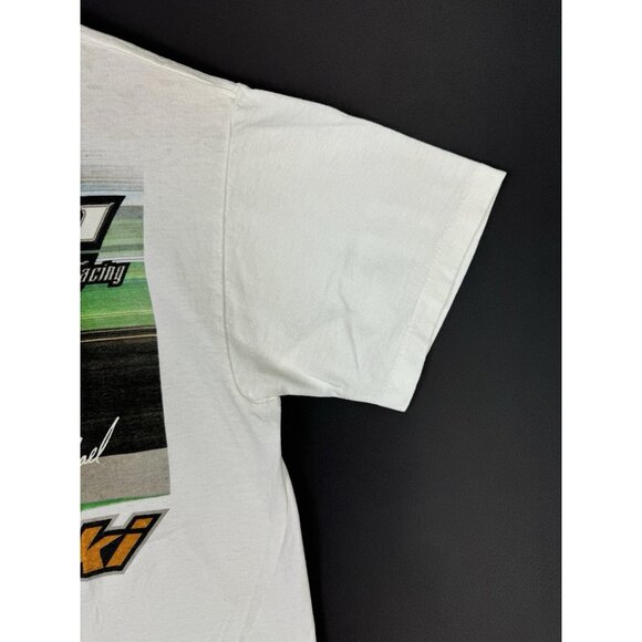 Vintage 90's Kawasaki Racing Ricky Carmichael Factory Effex White Shirt Promo - Picture 11 of 16